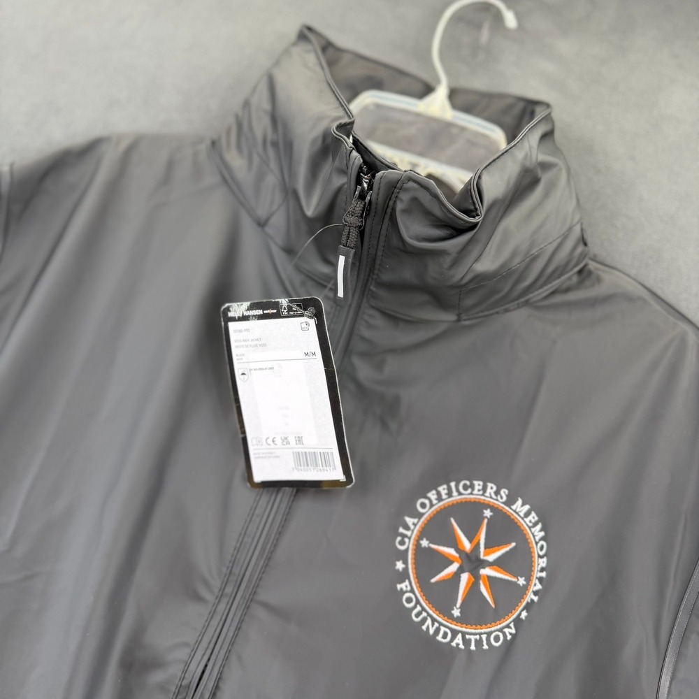 Helly Hansen Workwear CIA Officers Memorial Foundation Rain Jacket Black Mens M